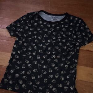 Black and Gold Leopard Print T-Shirt